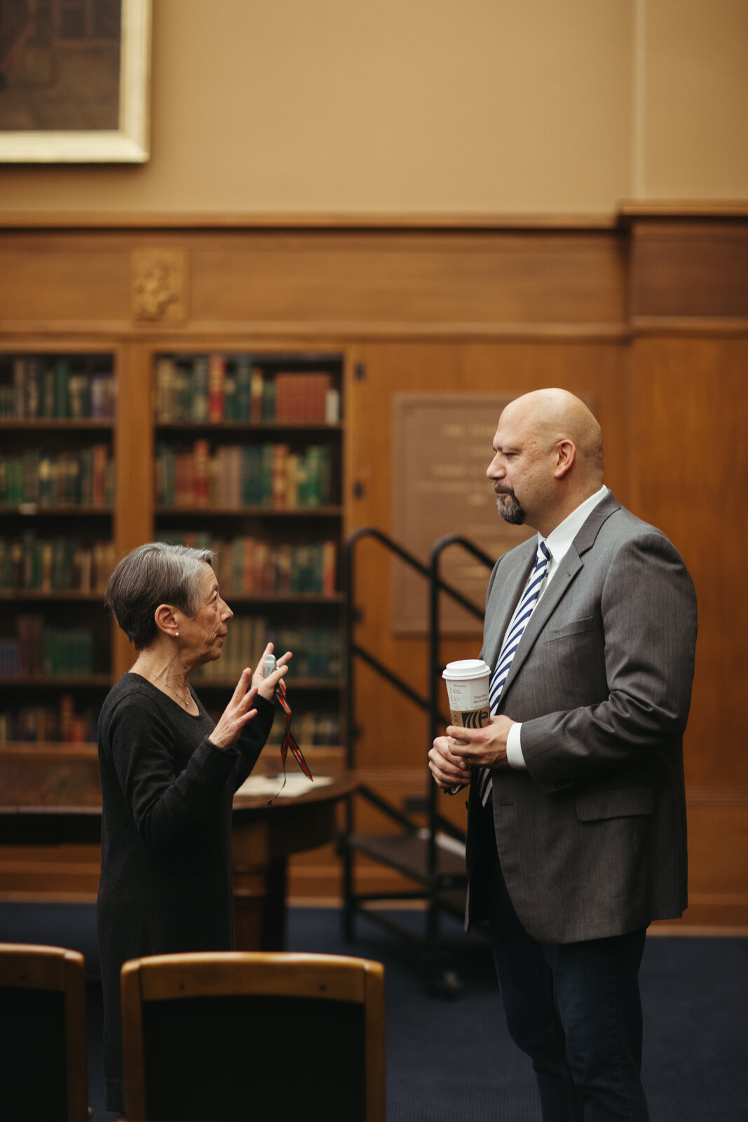 Christopher González in conversation at an SMU event