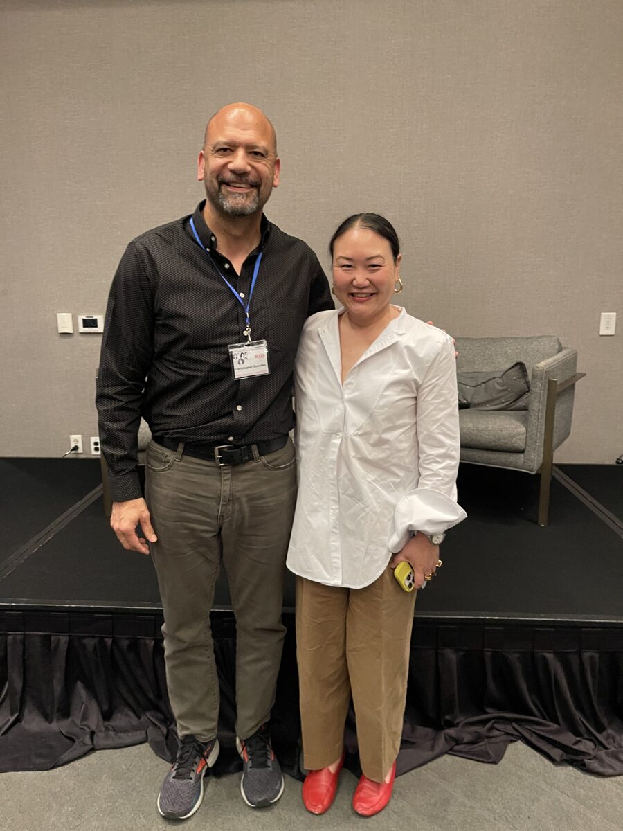 Christopher González with novelist Hanya Yanagihara at the MELUS 2026 conference